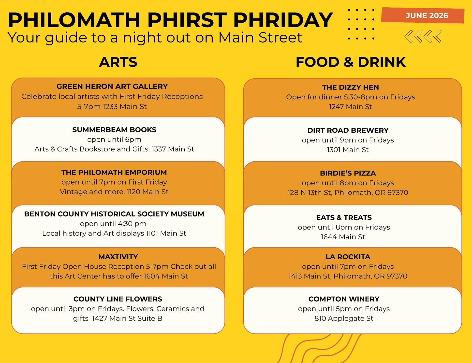 Philomath First Friday